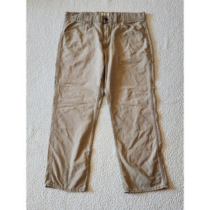 Blue Mountain bootcut khaki tan high-rise carpenter jeans